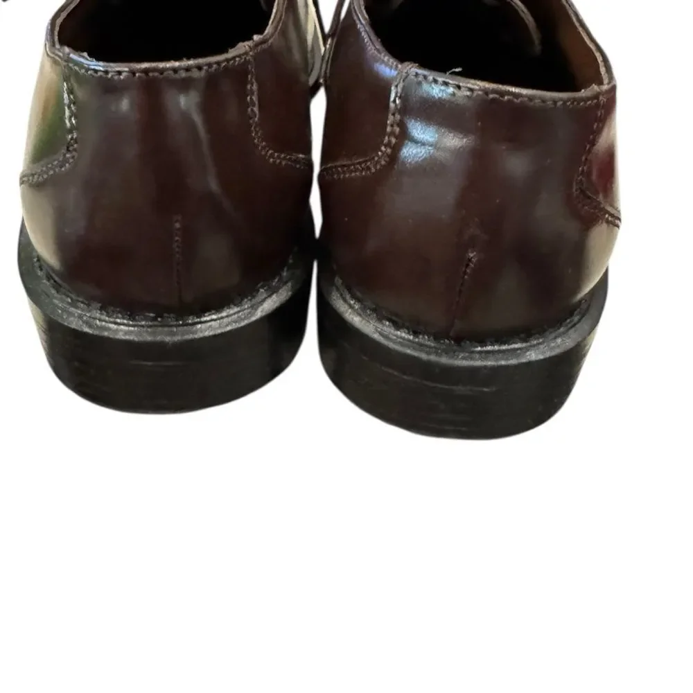 Stacy Adams Men's Kendall Dark Brown Croc-Embossed Oxfords Dress Shoes 5.5